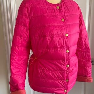 Escada Two-sided Pink/Coral Down Puffer Jacket